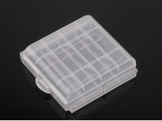 White 4 x AA Battery Plastic Case Holder Storage Box